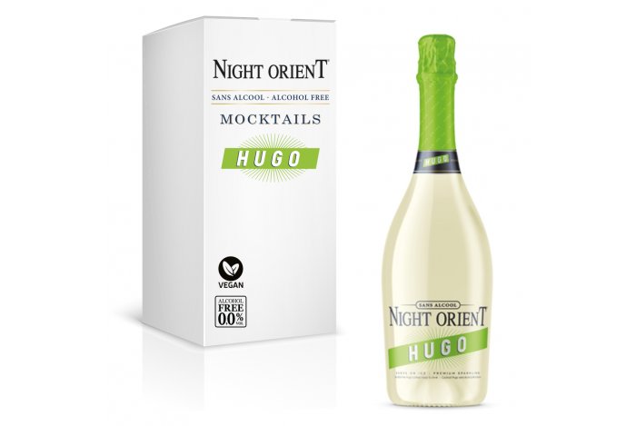Night Orient Hugo 0,75L - Nealkoholický vegan šumivý koktail 0,0% alk.