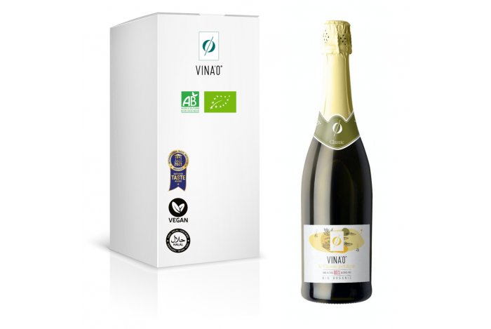 VINA'0° Classic Sparkling 0,75L (BIO) - Nealkoholické biele šumivé víno 0,0% alk.