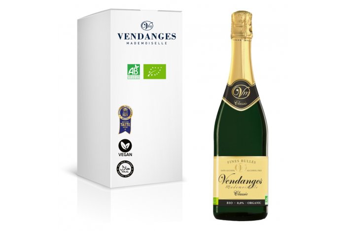 Vendanges Mademoiselle Classic Sparkling 0,75L (BIO) - Nealkoholické biele šumivé víno 0,0% alk.