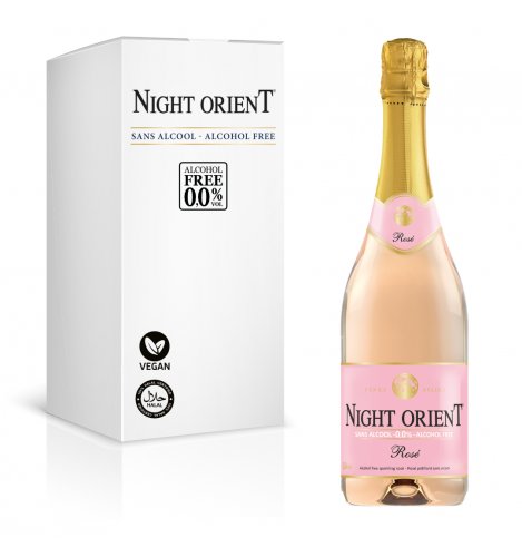 Night Orient Rosé Sparkling 0,75L - Nealkoholické ružové šumivé víno (prosecco) 0,0% alk.