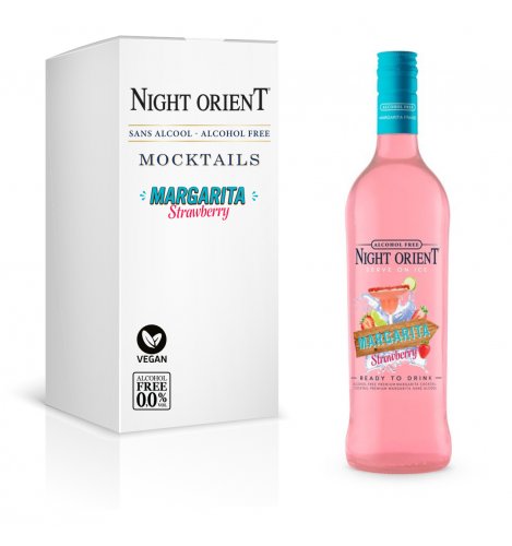 Night Orient Margarita Strawberry 0,70L - Nealkoholický vegan koktail 0,0% alk.