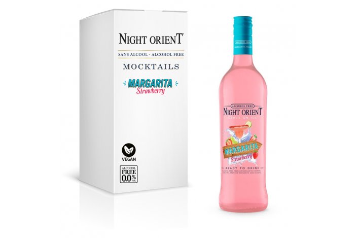 Night Orient Margarita Strawberry 0,70L - Nealkoholický vegan koktail 0,0% alk.