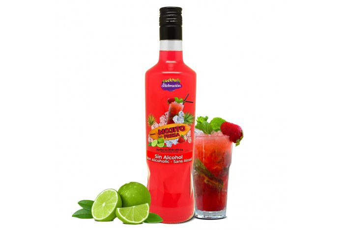 La Celebración Mojito Strawberry 0,70L - Nealkoholický bezlepkový koktail 0,0% alk.