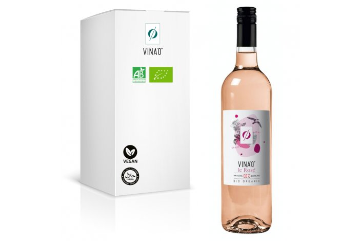 VINA'0° Le Rosé 0,75L (BIO) - Nealkoholické ružové tiché víno 0,0% alk.