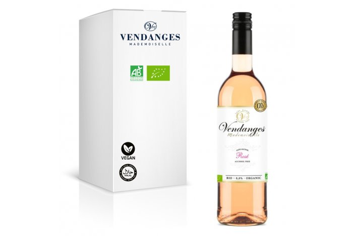 Vendanges Mademoiselle Rosé 0,75L (BIO) - Nealkoholické ružové tiché víno 0,0% alk.