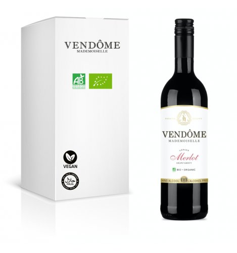 Vendôme Mademoiselle Merlot 0,75L (BIO) - Nealkoholické červené tiché víno 0,0% alk.