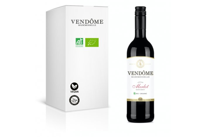 Vendôme Mademoiselle Merlot 0,75L (BIO) - Nealkoholické červené tiché víno 0,0% alk.