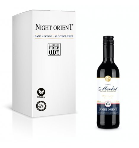 Night Orient Merlot 0,375L - Nealkoholické červené tiché víno 0,0% alk.
