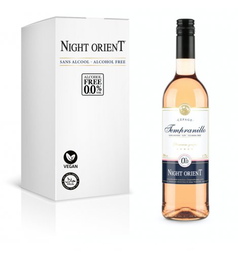 Night Orient Rosé Tempranillo 0,75L - Nealkoholické ružové tiché víno 0,0% alk.